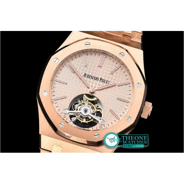 Audemars Piguet - Royal Oak Extra Thin Tourb RG/RG Rose JF Flying Tourb