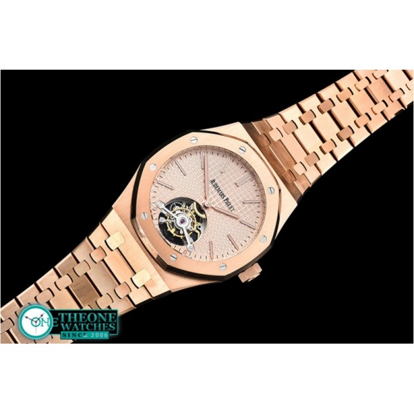 Audemars Piguet - Royal Oak Extra Thin Tourb RG/RG Rose JF Flying Tourb