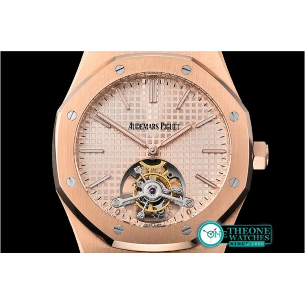 Audemars Piguet - Royal Oak Extra Thin Tourb RG/RG Rose JF Flying Tourb