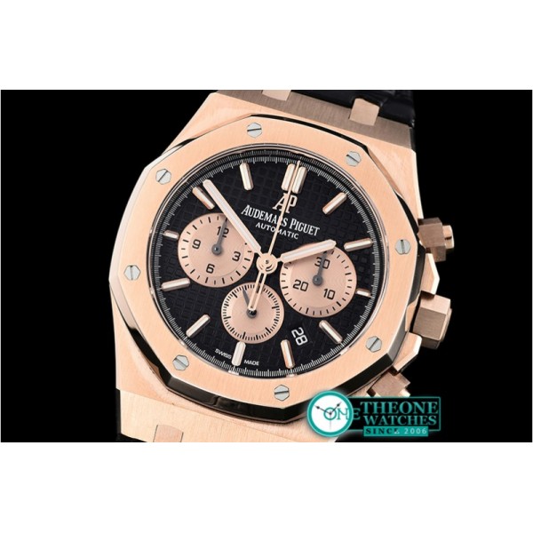 Audemars Piguet - Royal Oak Chronograph 26331ST RG/LE Black OMF A7750