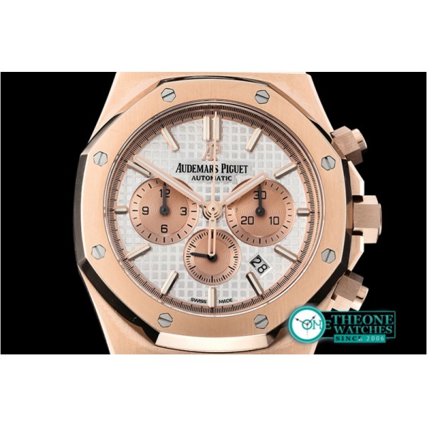 Audemars Piguet - Royal Oak Chronograph 26331ST RG/LE Wht OMF A7750