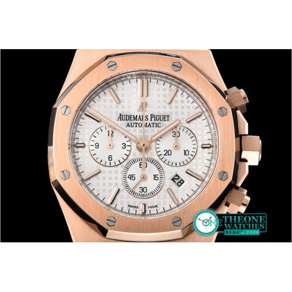 Audemars Piguet - Royal Oak Chronograph 26331ST RG/LE Wht/Wht OMF A7750