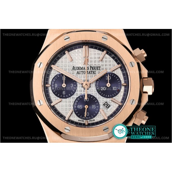 Audemars Piguet - Royal Oak Chronograph 26331ST RG/RU Wht/Blue A7750