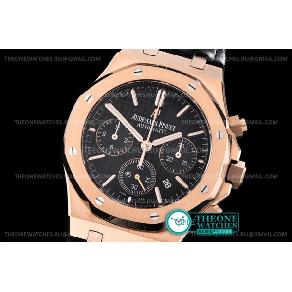 Audemars Piguet - Royal Oak Chronograph 26331ST RG/LE Blk/Blk A7750