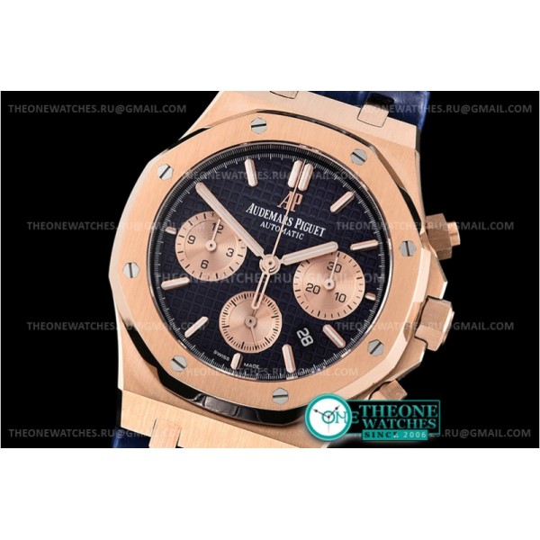 Audemars Piguet - Royal Oak Chronograph 26331ST RG/LE Blue/Rose A7750