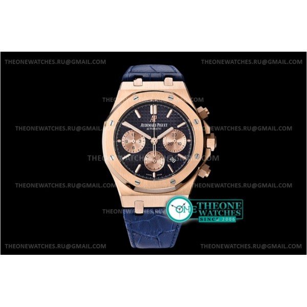 Audemars Piguet - Royal Oak Chronograph 26331ST RG/LE Blue/Rose A7750