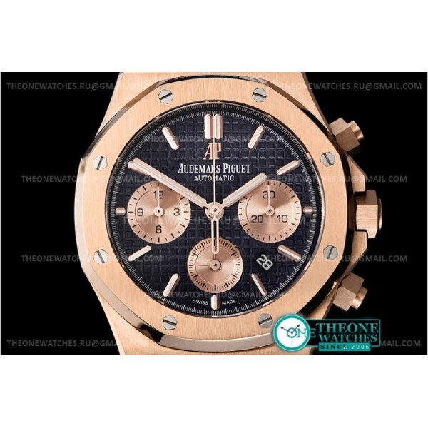 Audemars Piguet - Royal Oak Chronograph 26331ST RG/LE Blue/Rose A7750