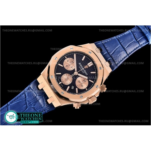 Audemars Piguet - Royal Oak Chronograph 26331ST RG/LE Blue/Rose A7750