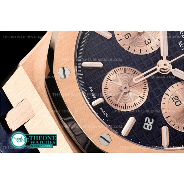 Audemars Piguet - Royal Oak Chronograph 26331ST RG/LE Blue/Rose A7750