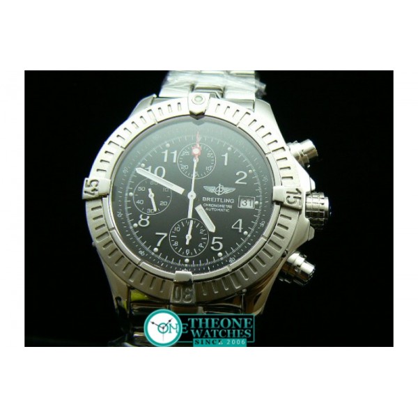 BREITLING AVENGER SS BLACK NUMBER DIAL WORKING CHRONOS