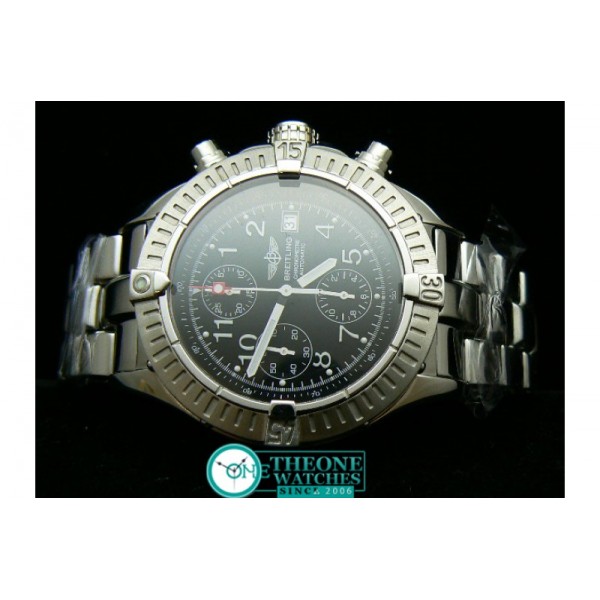 BREITLING AVENGER SS BLACK NUMBER DIAL WORKING CHRONOS