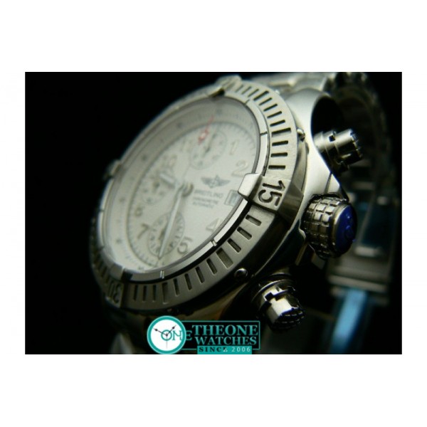 BREITLING AVENGER SS WHITE NUMBER DIAL WORKING CHRONOS