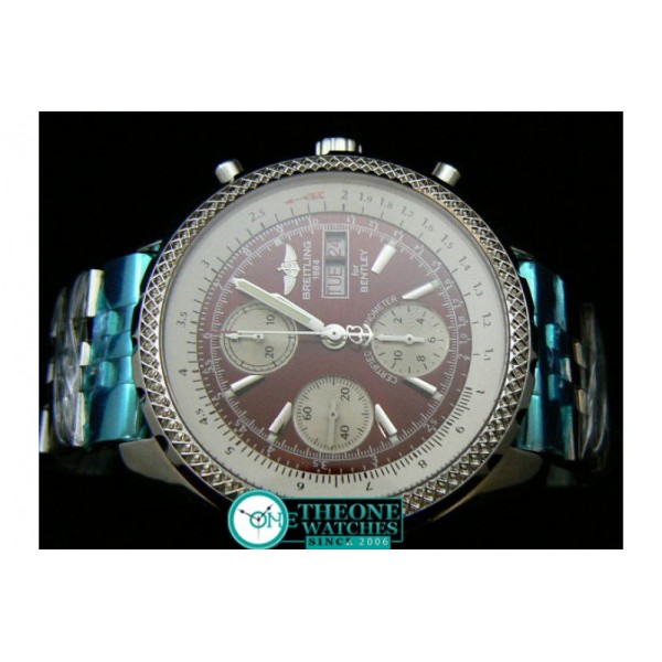 BREITLING BENTLEY GT BRUSHED ASIA 7750 28800BPH BURGUNDY RED