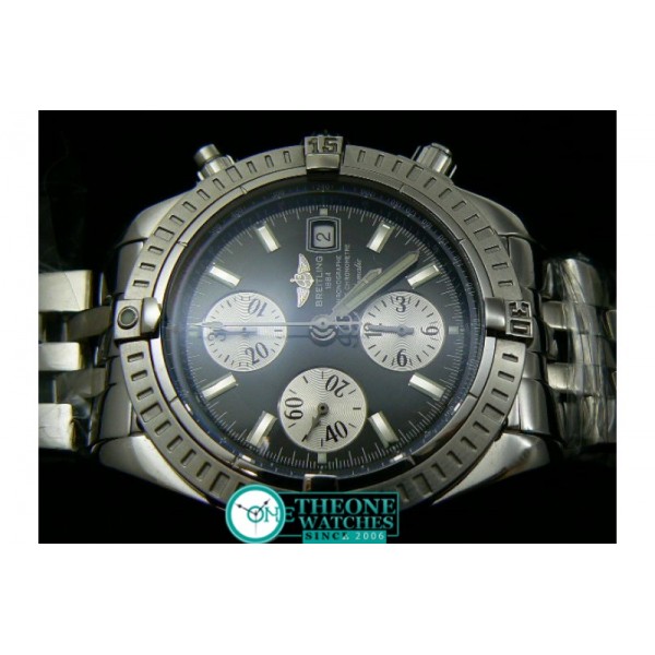 BREITLING CHRONOMAT EVOLUTION SS BLACK ASIA 7750 CHRONOS