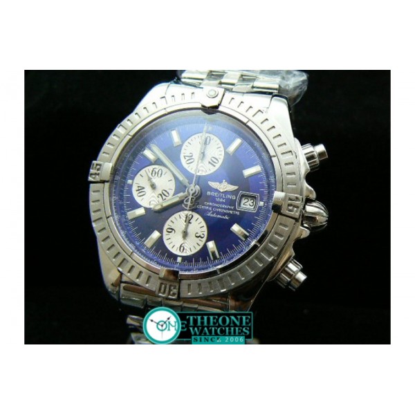 BREITLING CHRONOMAT EVOLUTION SS BLUE ASIA 7750 CHRONOS