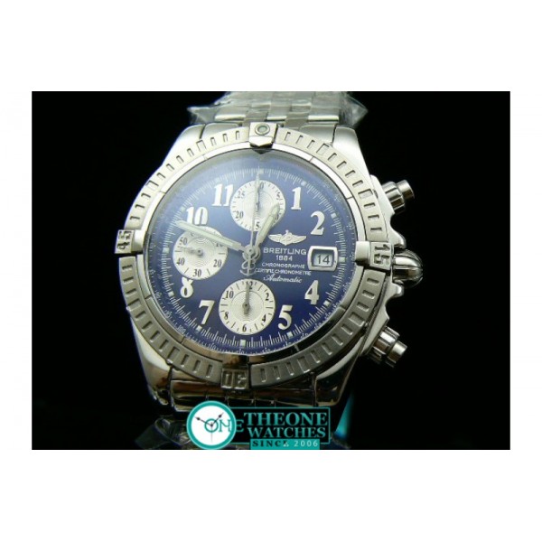 BREITLING CHRONOMAT EVOLUTION SS BLUE-NUMBER ASIA 7750 CHRONOS