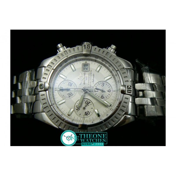 BREITLING CHRONOMAT EVOLUTION SS WHITE ASIA 7750 CHRONOS