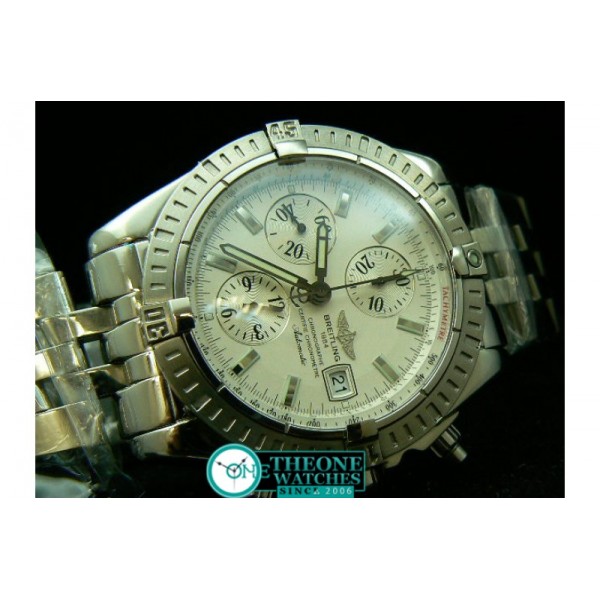 BREITLING CHRONOMAT EVOLUTION SS WHITE ASIA 7750 CHRONOS