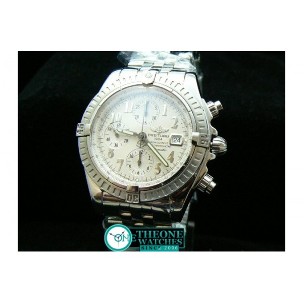 BREITLING CHRONOMAT EVOLUTION SS WHITE-NUMBER ASIA 7750 CHRONOS