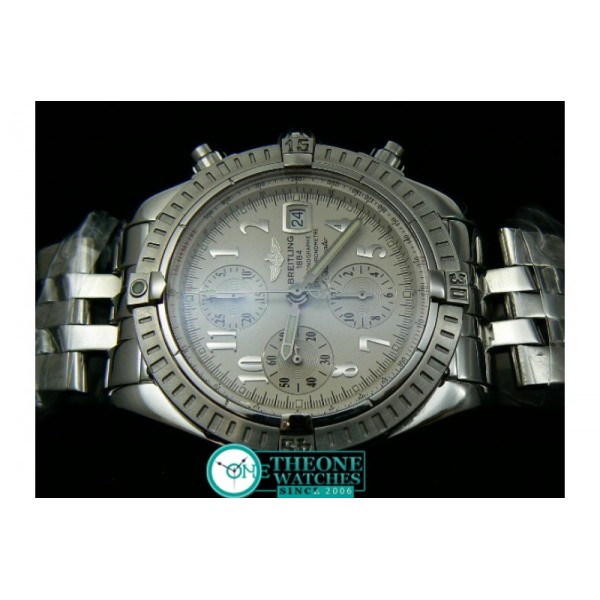 BREITLING CHRONOMAT EVOLUTION SS WHITE-NUMBER ASIA 7750 CHRONOS