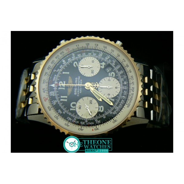 BREITLING NAVITIMER 2 TONE BLACK DIAL NUMBER CHRONOS 28800BPH