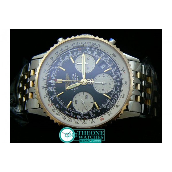 BREITLING NAVITIMER 2 TONE BLACK DIAL STICKS CHRONOS 28800BPH