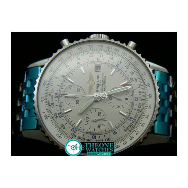 BREITLING NAVITIMER WORLD GMT WHITE ASIA 7750 CHRONOS 28800BPH