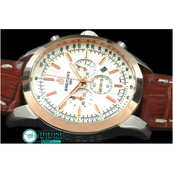 Breitling - TransOcean Chrono SS/YG/LE White Jap OS20 Qtz