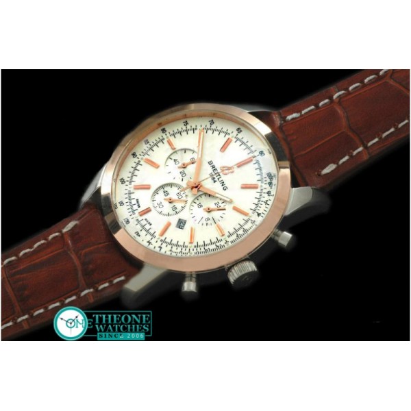 Breitling - TransOcean Chrono SS/YG/LE White Jap OS20 Qtz