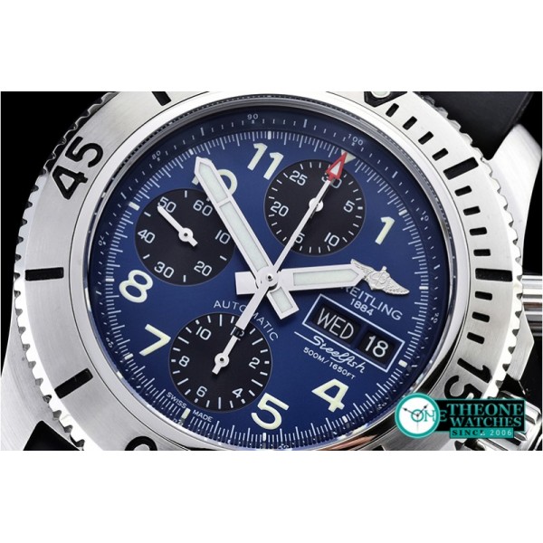 Breitling - SuperOcean SteelFish Chrono SS/RU Blue/Blk A7750