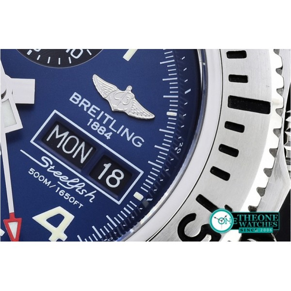 Breitling - SuperOcean SteelFish Chrono SS/RU Blue/Blk A7750