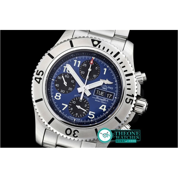 Breitling - SuperOcean SteelFish Chrono SS/SS Blue/Blk A7750