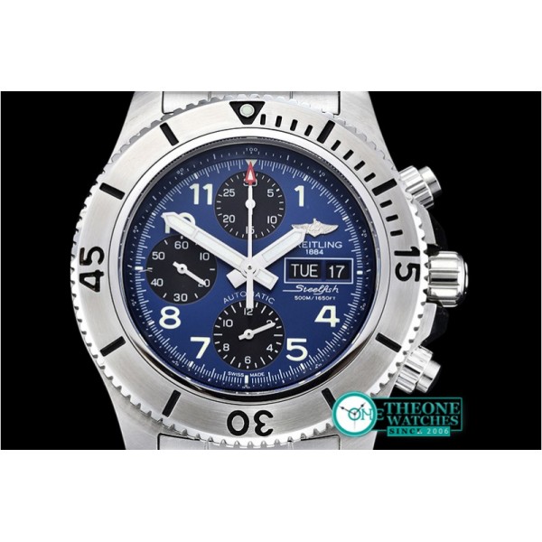 Breitling - SuperOcean SteelFish Chrono SS/SS Blue/Blk A7750