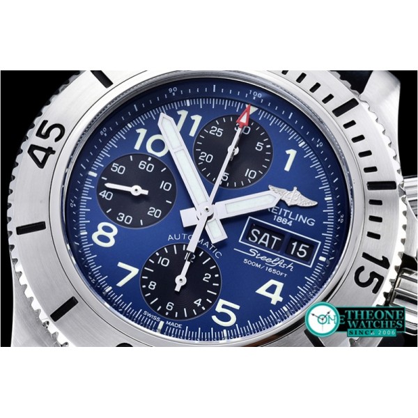 Breitling - SuperOcean SteelFish Chrono SS/LE Blue/Blk A7750