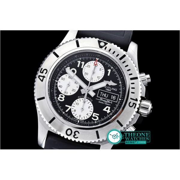 Breitling - SuperOcean SteelFish Chrono SS/RU Blk/Wht A7750