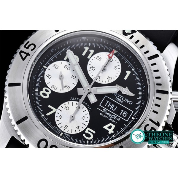 Breitling - SuperOcean SteelFish Chrono SS/RU Blk/Wht A7750