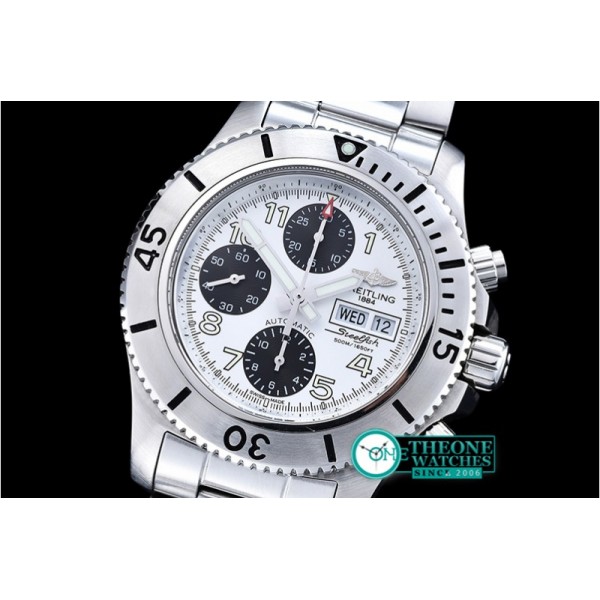 Breitling - SuperOcean SteelFish Chrono SS/SS Wht/Blk A7750