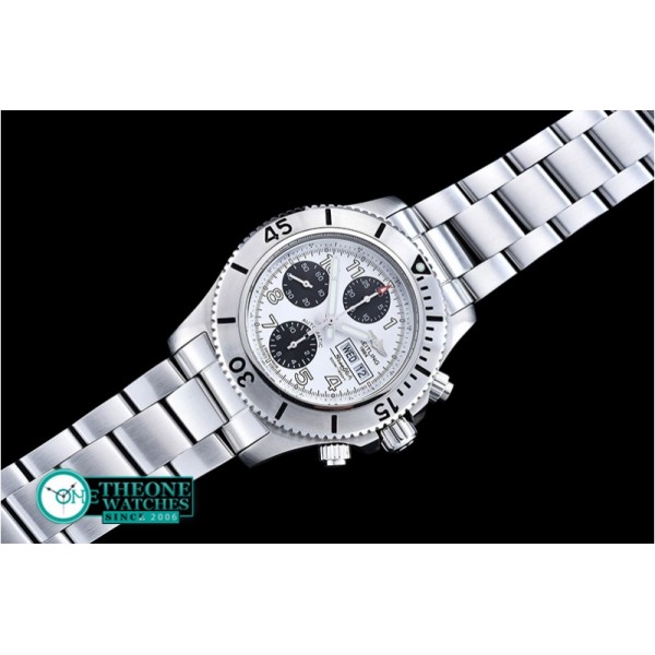 Breitling - SuperOcean SteelFish Chrono SS/SS Wht/Blk A7750