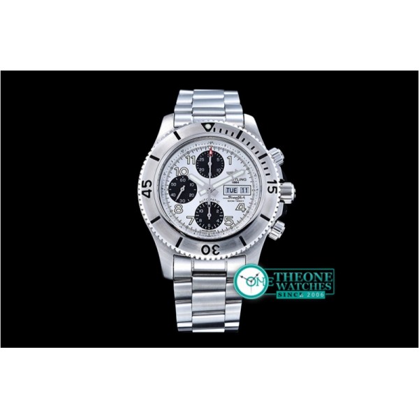 Breitling - SuperOcean SteelFish Chrono SS/SS Wht/Blk A7750