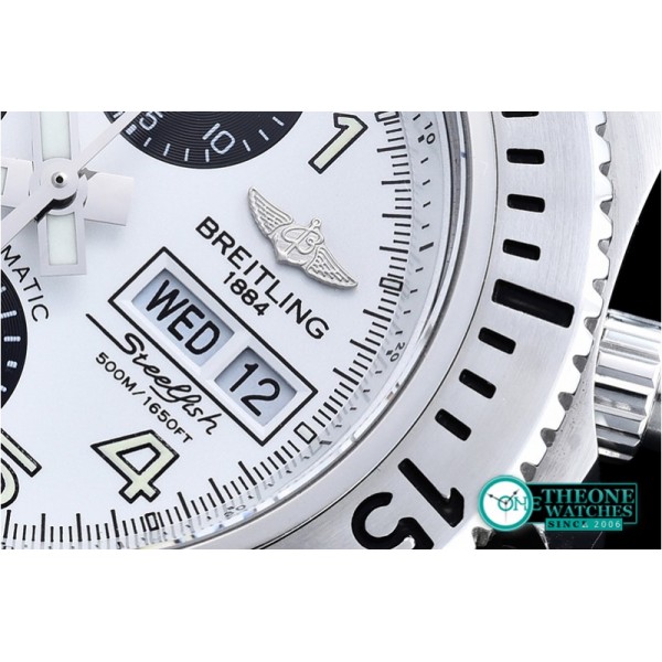 Breitling - SuperOcean SteelFish Chrono SS/SS Wht/Blk A7750