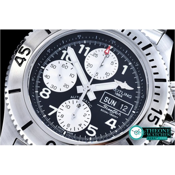 Breitling - SuperOcean SteelFish Chrono SS/SS Wht/Blk A7750