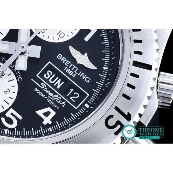 Breitling - SuperOcean SteelFish Chrono SS/SS Wht/Blk A7750