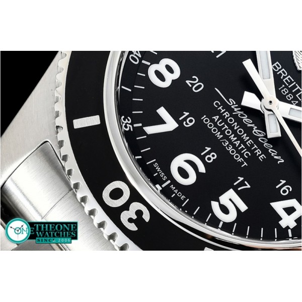 Breitling - SuperOcean II 44mm SS/SS Black/Num GF Asia 2824