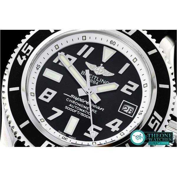 Breitling - SuperOcean II 42mm SS/RU Blk/Wht GMF Asia 2824