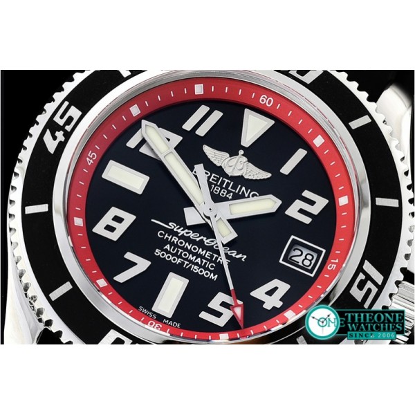 Breitling - SuperOcean II 42mm SS/RU Blk/Red GMF Asia 2824