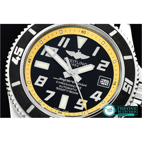 Breitling - SuperOcean II 42mm SS/RU Blk/Yellow ZF Asia 2836