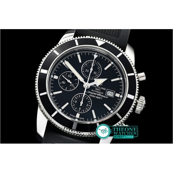 Breitling - SuperOcean Heritage II Chronograph SS/RU Blk OMF A7750