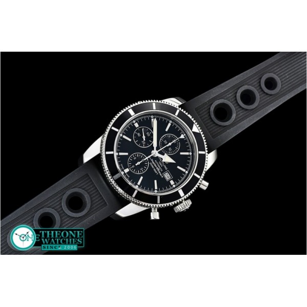 Breitling - SuperOcean Heritage II Chronograph SS/RU Blk OMF A7750