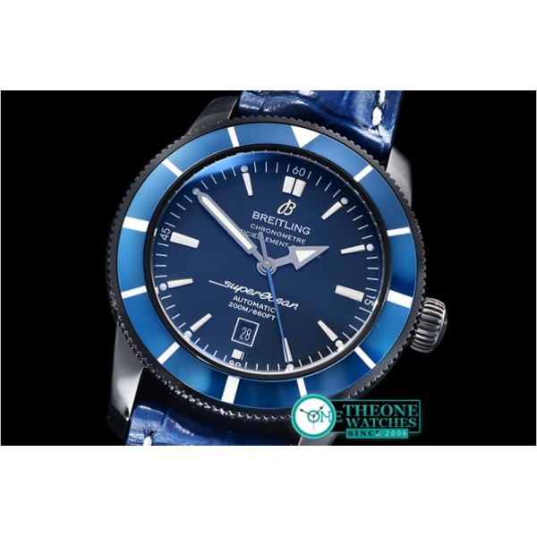 Breitling - SuperOcean Heritage II 46mm DLC/LE Blue ANF Asia 2824