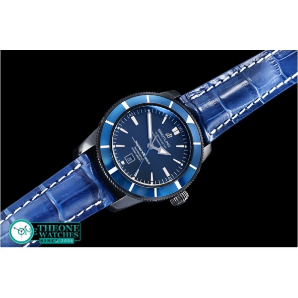 Breitling - SuperOcean Heritage II 46mm DLC/LE Blue ANF Asia 2824